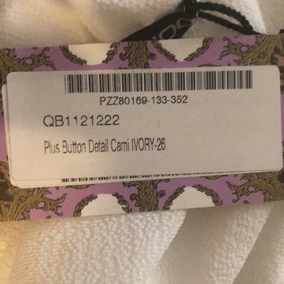 Boohoo camisole, sheer ivory, womens size XL, NWT - Picture 4 of 4